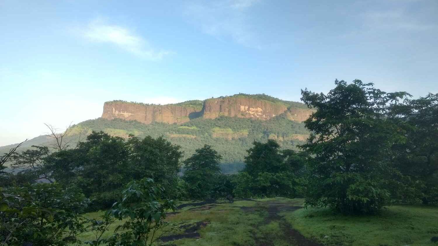 Morning View at the Devkund Waterfall Base Camp