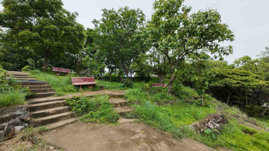 pochera falls photos - garden area